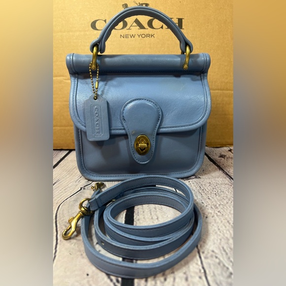 Coach Handbags - Vintage Coach 9023 Winnie Bag RARE🩵PERIWINKLE BLUE🩵Made in ‘97 Only NICE!
